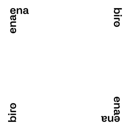 Logo for Enaena featuring black text on white background in modern minimalist typography, with letters arranged in a geometri