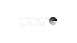 Logo design progression showing four circular variations for Elements, from simple outline to divided sections to final black